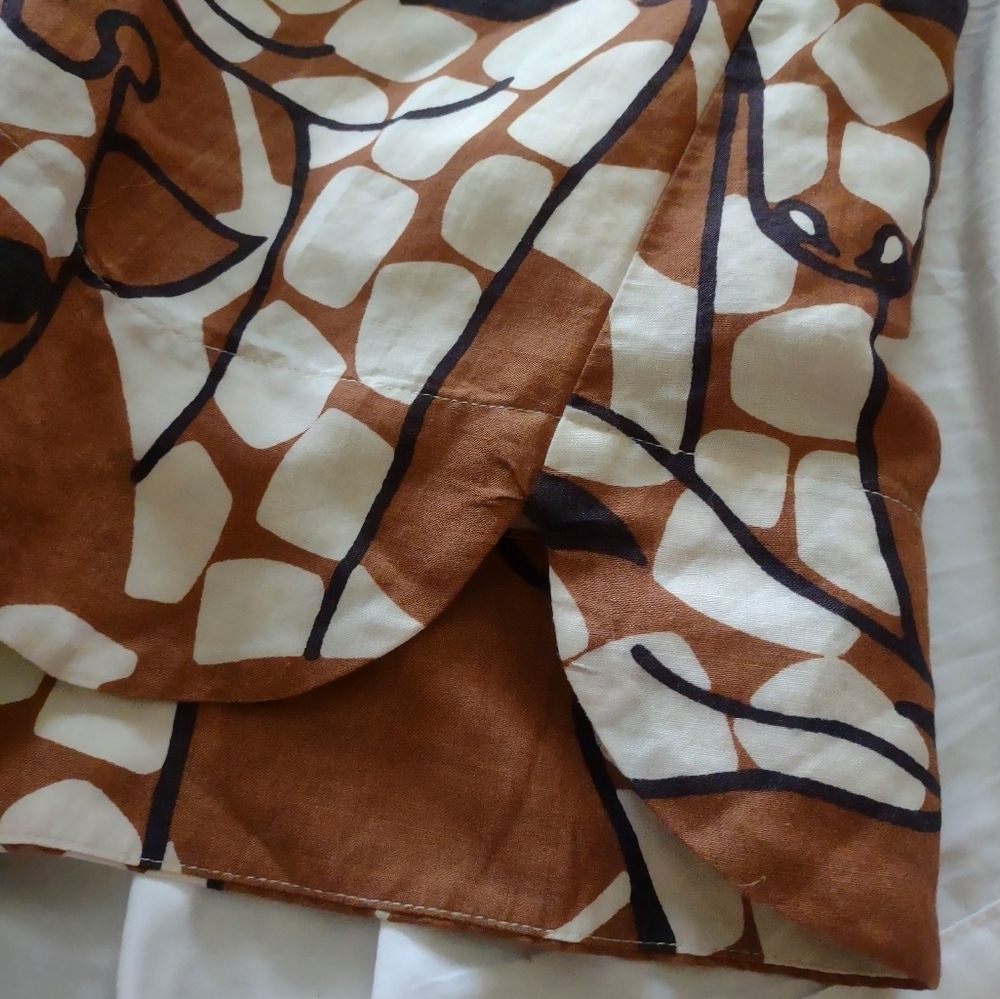 Corey Lynn Calter x Anthropologie Giraffe Linen Feel Shift Dress Brown Size M - Picture 5 of 9